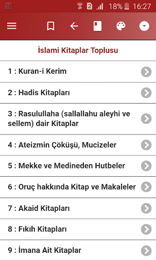 Android application Islami Kitaplar Toplusu screenshort