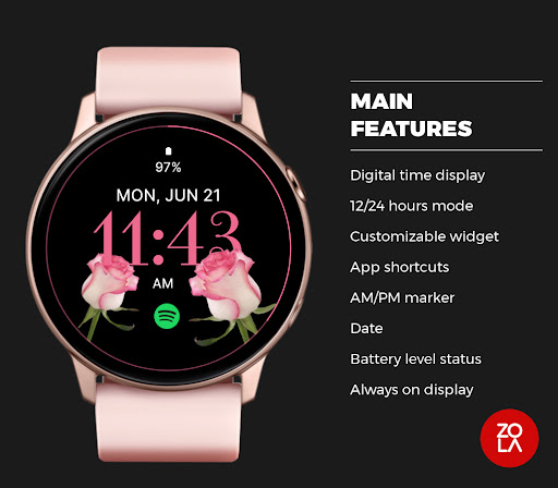 Rose Watch Face Screen 2