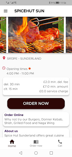 Android application Spice Hut Sunderland screenshort