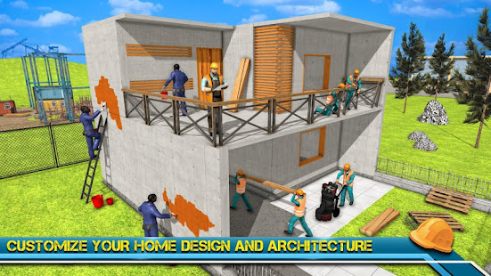 Modern Home Design & House Construction Games 3D screenshots 11