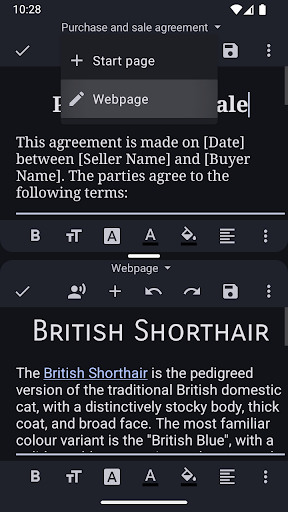Screenshot of Text Editor