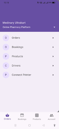 Medinary Partner and Delivery Screen 2