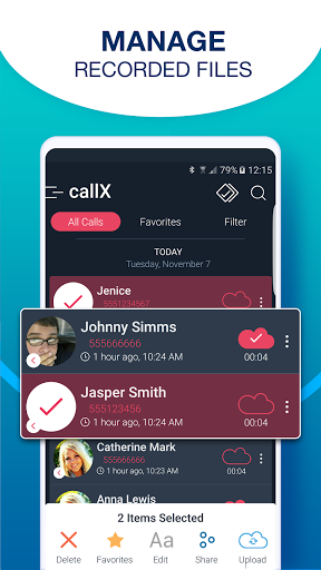 Call Recorder - callX screen 2
