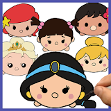 How to draw Disney Tsum Tsum Princesses icon