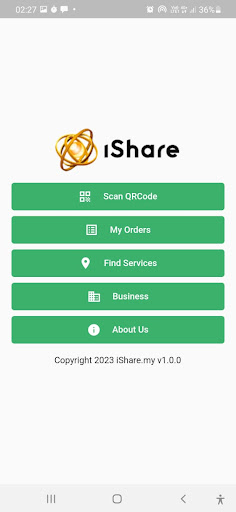 Android application iShare screenshort