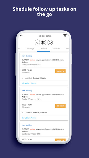 Android application ClinicSoftware: Marketing crm screenshort