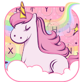 Cute Rainbow Unicorn Keyboard Theme icon