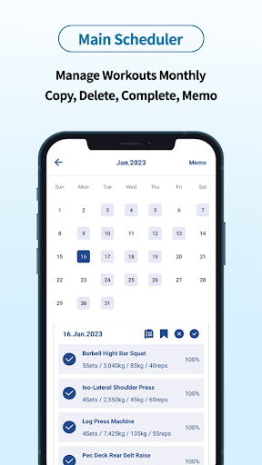 Workout - Log, Report, Program Screen 2