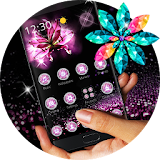 Theme Pink Butterfly Flowers icon