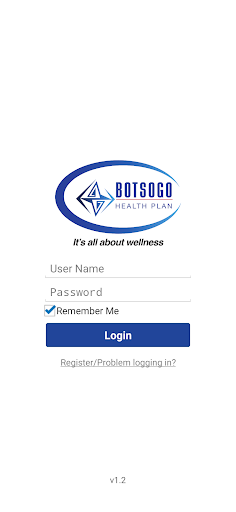 Android application Botsogo Health Plan screenshort