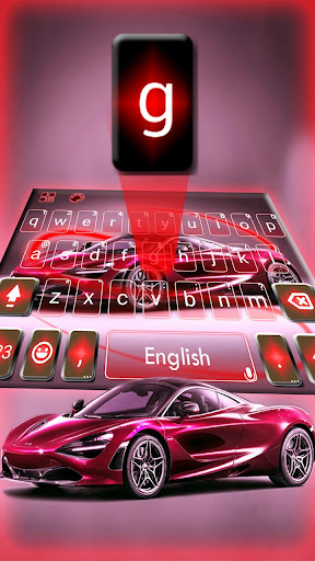 Racing Red Car Keyboard Theme Screen 3