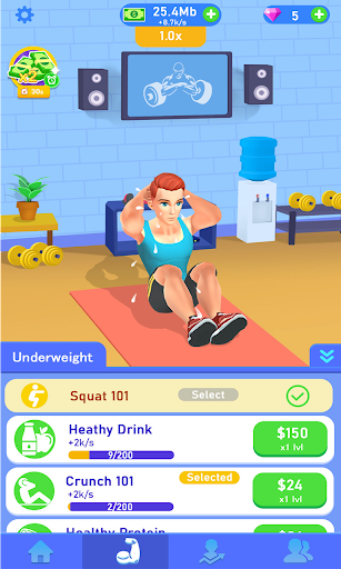 Idle Workout Success Life Screen 2