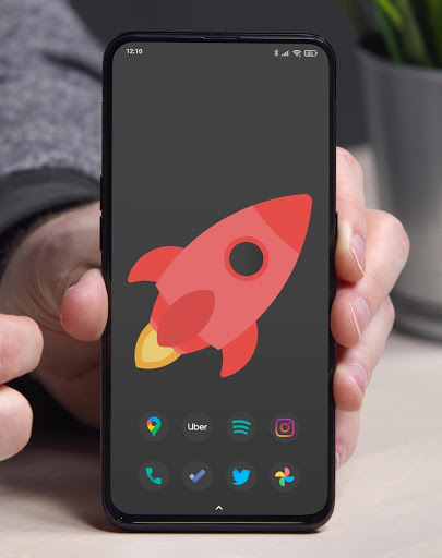 Screenshot of Black Pie - Icon Pack