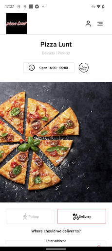 Android application Pizza Lunt screenshort