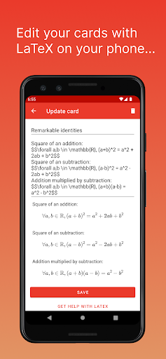 Flashcards maker - LaTeX Cards Screen 3