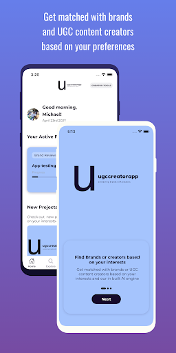 Android application UGCCreatorapp screenshort