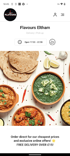 Android application Flavours Eltham screenshort