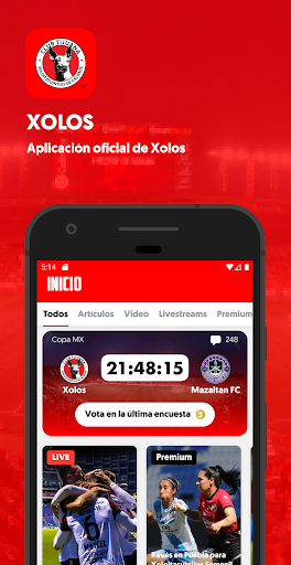 Android application Xolos screenshort