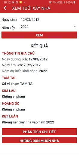 Xem Tuổi Xây Nhà - Tốt - Xấu Screen 2
