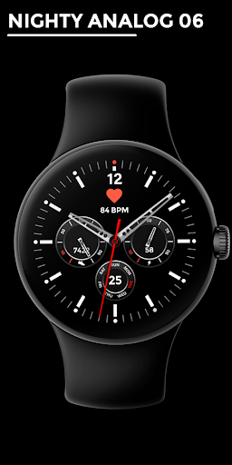 Android application Nighty Analog 06 - watch face screenshort