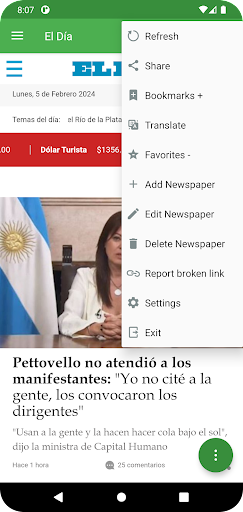 Periódicos argentinos Screen 3