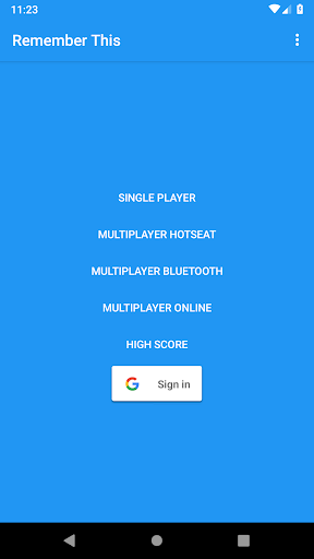 Android application Remember This - Memory Game screenshort