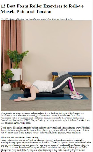 How to Do Foam Roller Exercise Screen 3