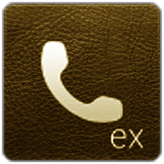 Theme of ExDialer Leather Gold MOD