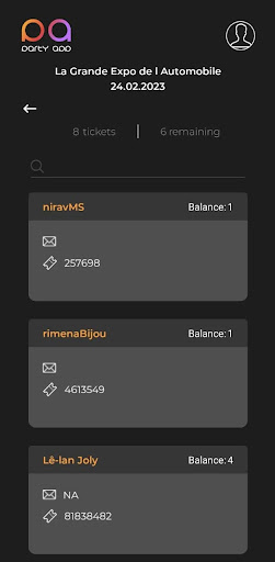partyapp scanner Screen 3