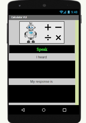 Voice calculator Screen 2