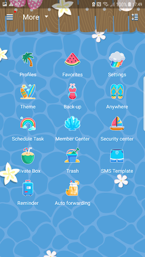 Swimming pool Next SMS Screen 3