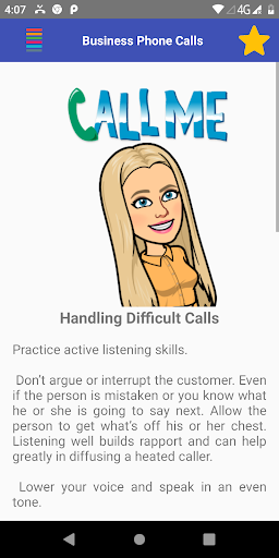 Android application Effective Business Calls screenshort