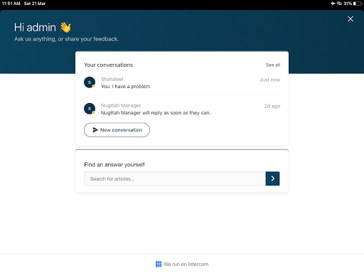 Android application Nugttah Manager screenshort