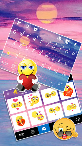 Ocean Sunset Keyboard Backgrou Screen 3