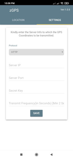 Android application zGPS screenshort
