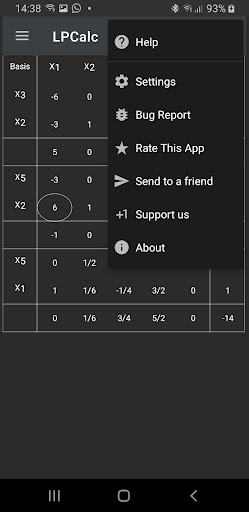 LPCalc: Simplex Method Calc ekran görüntüsü