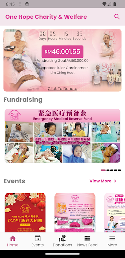 Android application One Hope Charity & Welfare screenshort