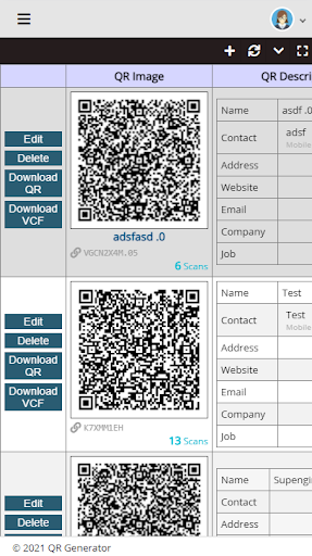 Android application QR Generator screenshort