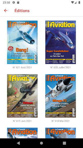 Android application Fana de l'Aviation screenshort