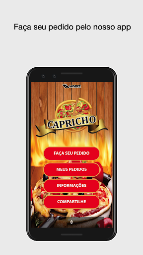 Android application Pizzaria Capricho screenshort