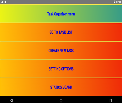 Task Organizer Screen 3