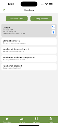 Android application Lescombes Member App screenshort