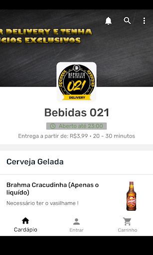 Android application Bebidas 021 screenshort