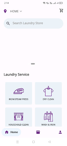 Android application Washlo Customer App screenshort