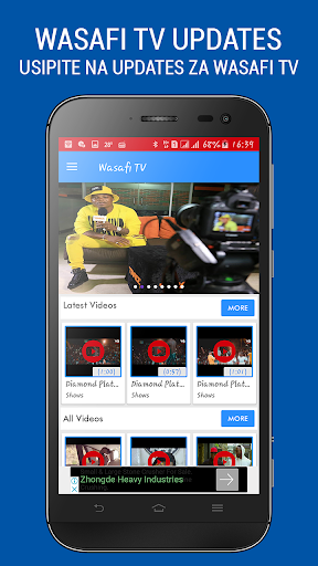 Android application Wasafi TV - Mpya | Kivumbi leo screenshort