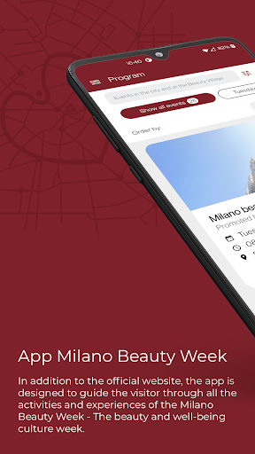 Android application Milano Beauty Week screenshort