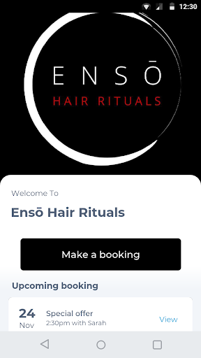 Android application Ensō Hair Rituals screenshort