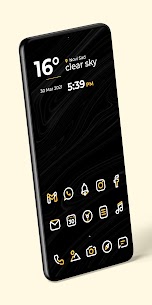 Aline Yellow icon pack Pro Paid Apk – linear yellow icons 3