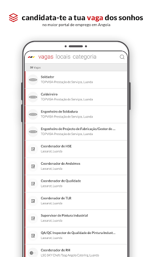 Android application emprego.co.ao screenshort