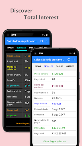 Captura de pantalla de Calculadora de préstamos